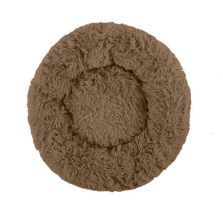 Legowisko Dla Psa I Kota Pluszowe M 60cm Ciepłe Brązowe