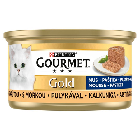Purina Gourmet Gold Mokra Karma Dla Kotów Mix Smaków Łosoś Kurczak Wołowina Indyk Jagnięcina 48x85g