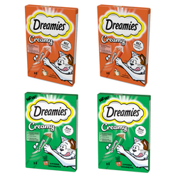 Dreamies Creamy 16x10g Kremowy Przysmak Dla Kotów Mix Dwóch Smaków
