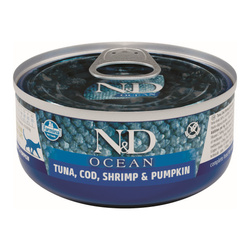 Farmina N&D Cat Ocean Tuna Cod Shrimp & Pumpkin 70g Mokra Karma Dla Kota Tuńczyk Dorsz Krewetka Dynia