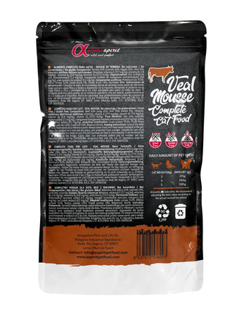 Alpha Spirit Veal Mousse 85g Mus z Cielęciny Saszetka - Karma Mokra dla Kotów