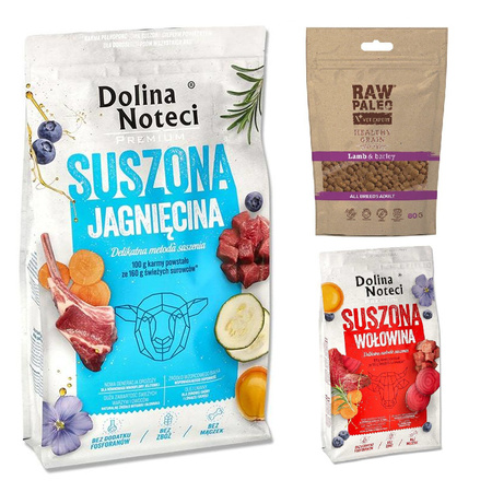 Dolina Noteci Premium Suszona Karma z Jagnięciną 9kg Dla Dorosłych Psów + GRATISY
