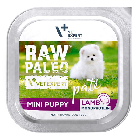 Raw Paleo Lamb Pate Mini Puppy 150g Monoproteinowa Mokra Karma Pasztet Dla Szczeniąt Małych Ras Z Jagnięciną