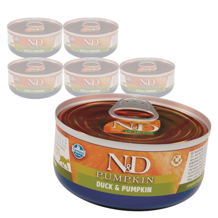 Farmina N&D Cat Duck & Pumpkin 6x70g Mokra Karma Dla Kota Kaczka z Dynią