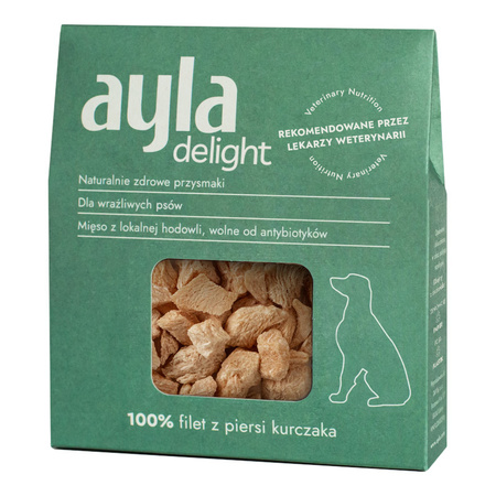 Ayla Delight Filet z Piersi Kurczaka 28g Liofilizowany Przysmak Dla Psa 100% Mięsa
