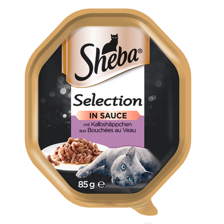 SHEBA Selection 22x85g z Cielęciną - mokra karma dla kotów w sosie