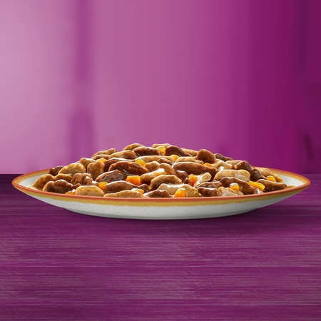 WHISKAS Adult Saszetka 4 x 85g Kolekcja Wiejskich Smaków Mokra Karma Dla Dorosłego Kota w Sosie Kawałki z Jagnięciną Kurczakiem i Marchewką, Wołowiną i Drobiem