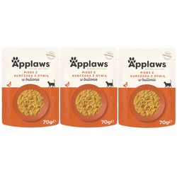 Applaws Cat Mokra Karma Dla Kota 3x70g Pierś z Kurczaka z Dynią w Bulionie