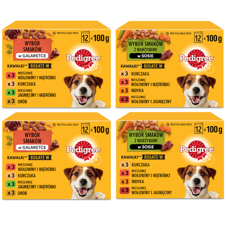 Pedigree Saszetka 48x100g Mokra Karma W Sosie I Galaretce Dla Psa