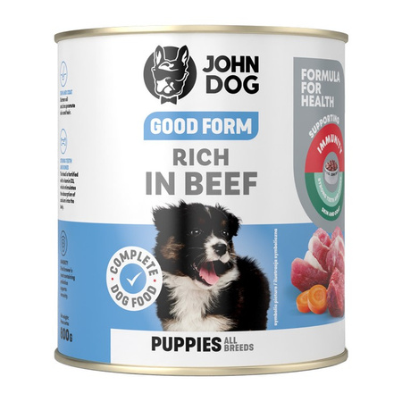 John Dog Good Form Junior Bogata W Królika I Wołowinę 6x800g Mokra Karma Dla Szczeniąt