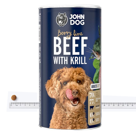 John Dog Berry Line Sucha Karma Dla Psów Małych Ras Wołowina z Krylem Bez Drobiu i Zbóż 600g