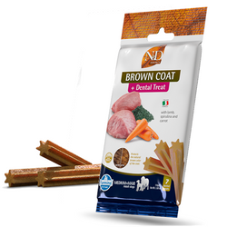 Farmina N&D Brown Coat Dental Treat Medium Maxi 100g Przysmak Dentystyczny Dla Psów z Ciemną Sierścią