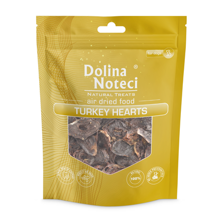 Dolina Noteci Natural Treats Turkey Hearts Przysmak Dla Psa Serca Z Indyka 4x150g