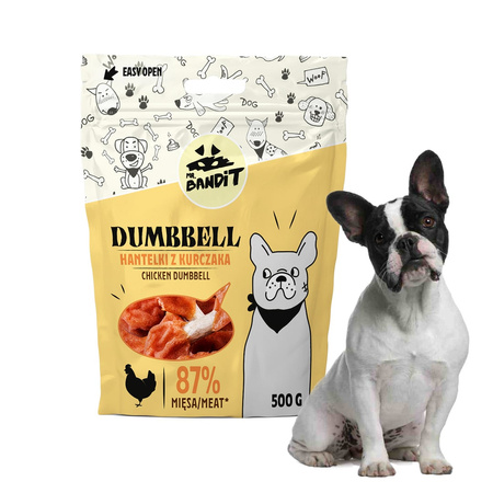 Mr Bandit DUMBBELL Hantelki z kurczaka 500g - naturalny przysmak dla psa