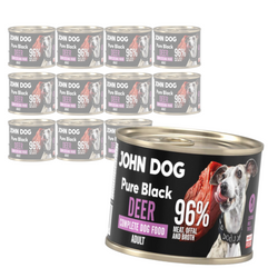 John Dog Pure Black Deer Adult 12x200g Mokra Karma Dla Psa Z Jeleniem