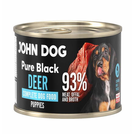 John Dog Pure Black Puppies 6x200g Mokra Karma Dla Szczeniąt Mix 3 Smaków