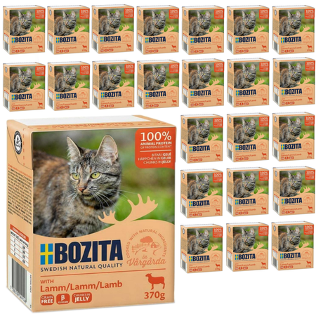 Bozita Kawałki W Galaretce Z Jagnięciną 24x370g Mokra Karma Dla Kota W Kartonie