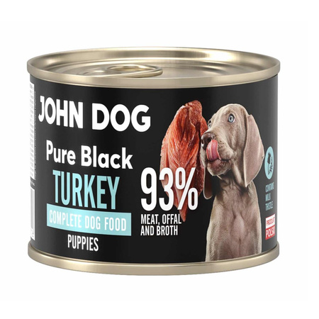 John Dog Pure Black Puppies 6x200g Mokra Karma Dla Szczeniąt Mix 3 Smaków