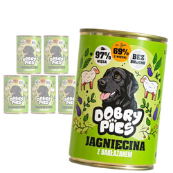 Dobry Pies 6x400g Mokra Karma Dla Dorosłych Psów Wszystkich Ras Z Jagnięciną I Bakłażanem