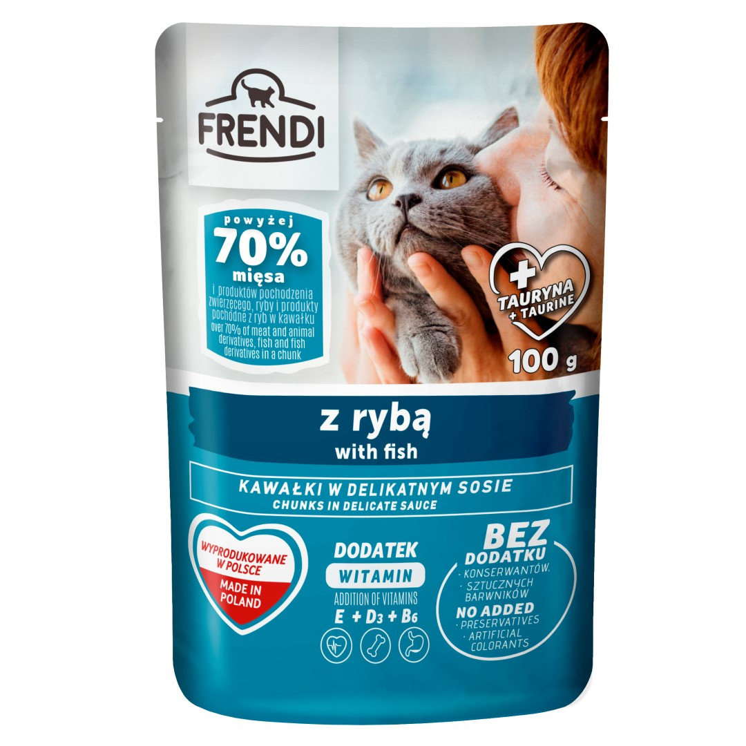 Frendi  Mokra Karma Dla Dorosłego Kota Kawałki w Sosie Z Rybą