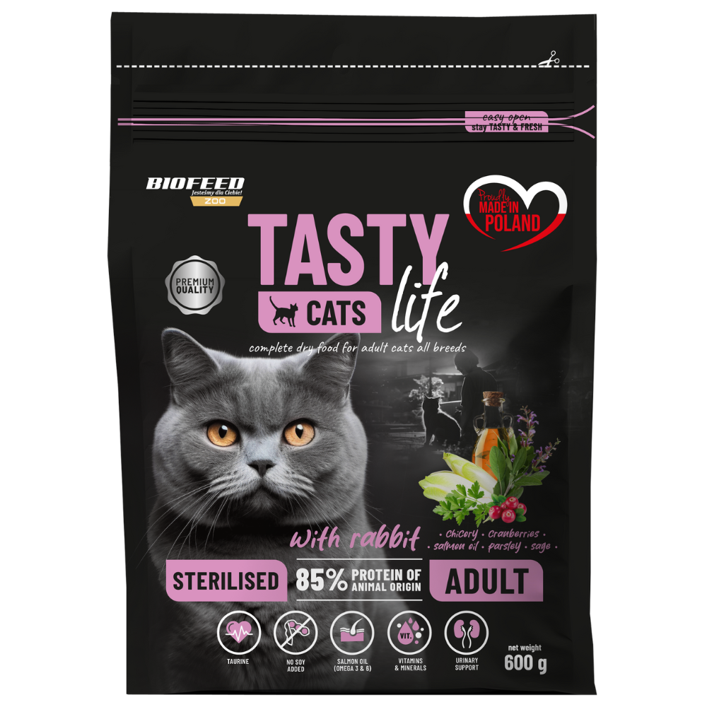 Tasty Cats Life STERILISED z królikiem 