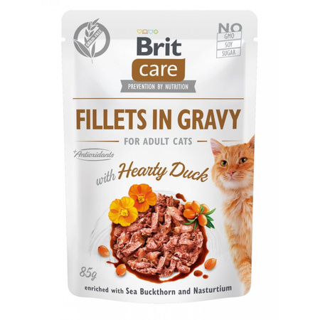 Brit Care Fillets in Gravy Flavour Box 12x 85g Bezzbożowa Mokra Karma Dla Kota Filety w Sosie