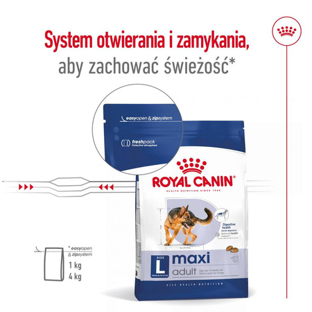 Royal Canin Adult Maxi BF 4kg Zbilansowana Sucha Karma Dla Psów Dużych Ras Do 5 Roku Życia
