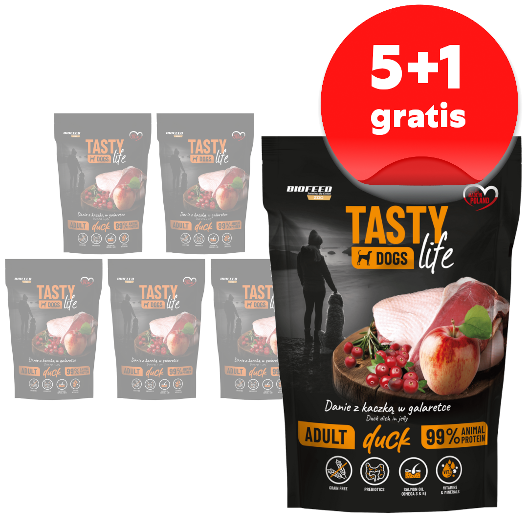 Mokra karma dla psów Tasty Dogs Life Kaczka