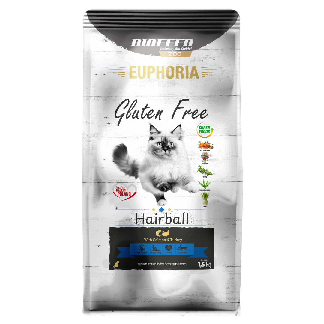 Biofeed Euphoria Gluten Free Hairball Sucha Karma Dla Kotar