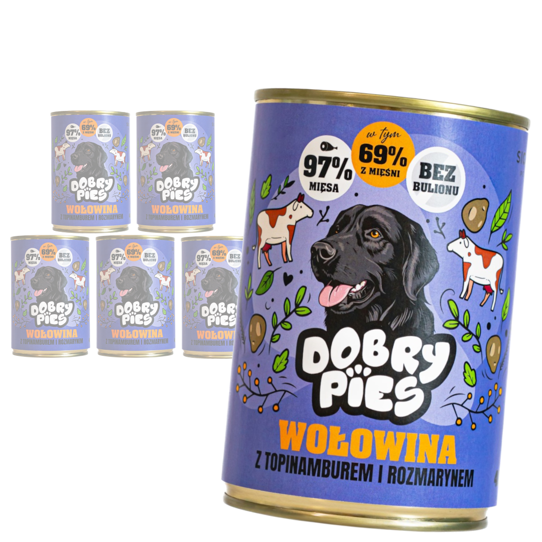 Dobry Pies Mokra Karma Dla Dorosłych Psów Wszystkich Ras Z Wołowiną Topinamburem I Rozmarynem