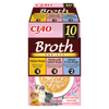 Inaba Cat Ciao Broth 10x40g Uzupełniająca Karma Dla Kota Bulion z Kurczakiem Łososiem i Tuńczykiem