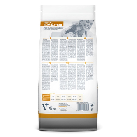 Vet Expert Renal Elimination 2kg Sucha Karma Weterynaryjna Dla Psów z Niewydolnością Nerek Królik z Kaczką