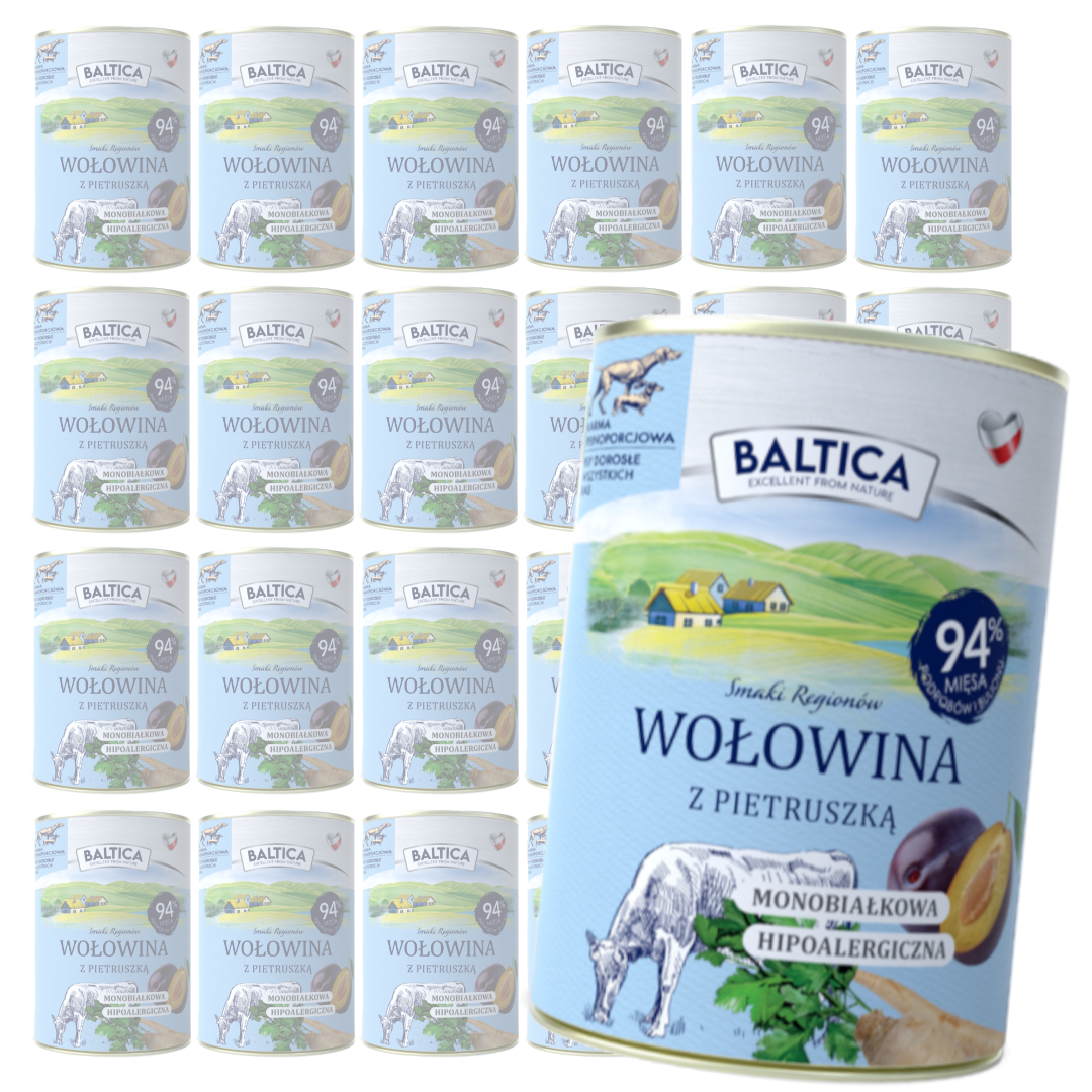 Baltica Wołowina z Pietruszką Bezzbożowa Mokra Karma Dla Psa