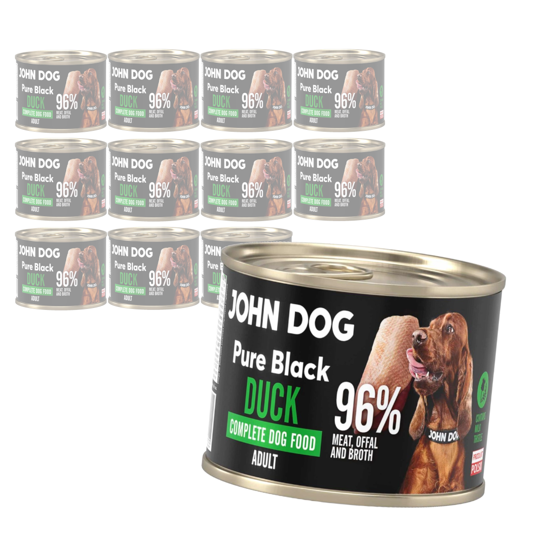 John Dog Pure Black Duck Adult 12x200g Mokra Karma Dla Psa Z Kaczką
