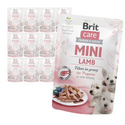 Brit Care Mini Pouch Puppy Jagnięcina w Sosie 12x85g Mokra Karma Dla Szczeniąt Ras Małych i Miniaturowych