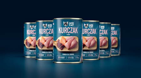 Jane Cat ADULT KURCZAK ŁOSOŚ 6x 400g mokra karma dla kotów bez zbóż