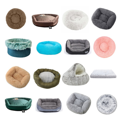 Legowisko Pluszowe dla Psa Kota z Kocykiem Brązowe S