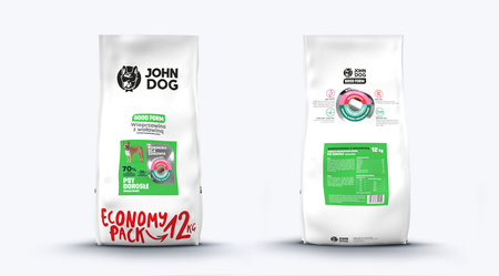John Dog Good Form Adult Mini Sucha Karma Dla Psa Wieprzowina Z Wołowiną 12kg + Mokra 6x400g