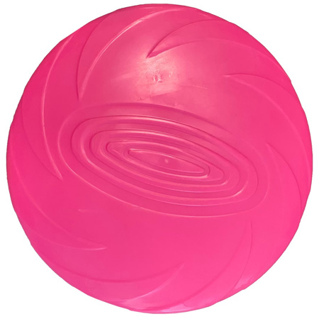 Frisbee Gumowa Zabawka Dla Psa Latający Dysk Kolor Różowy Średnica 18cm