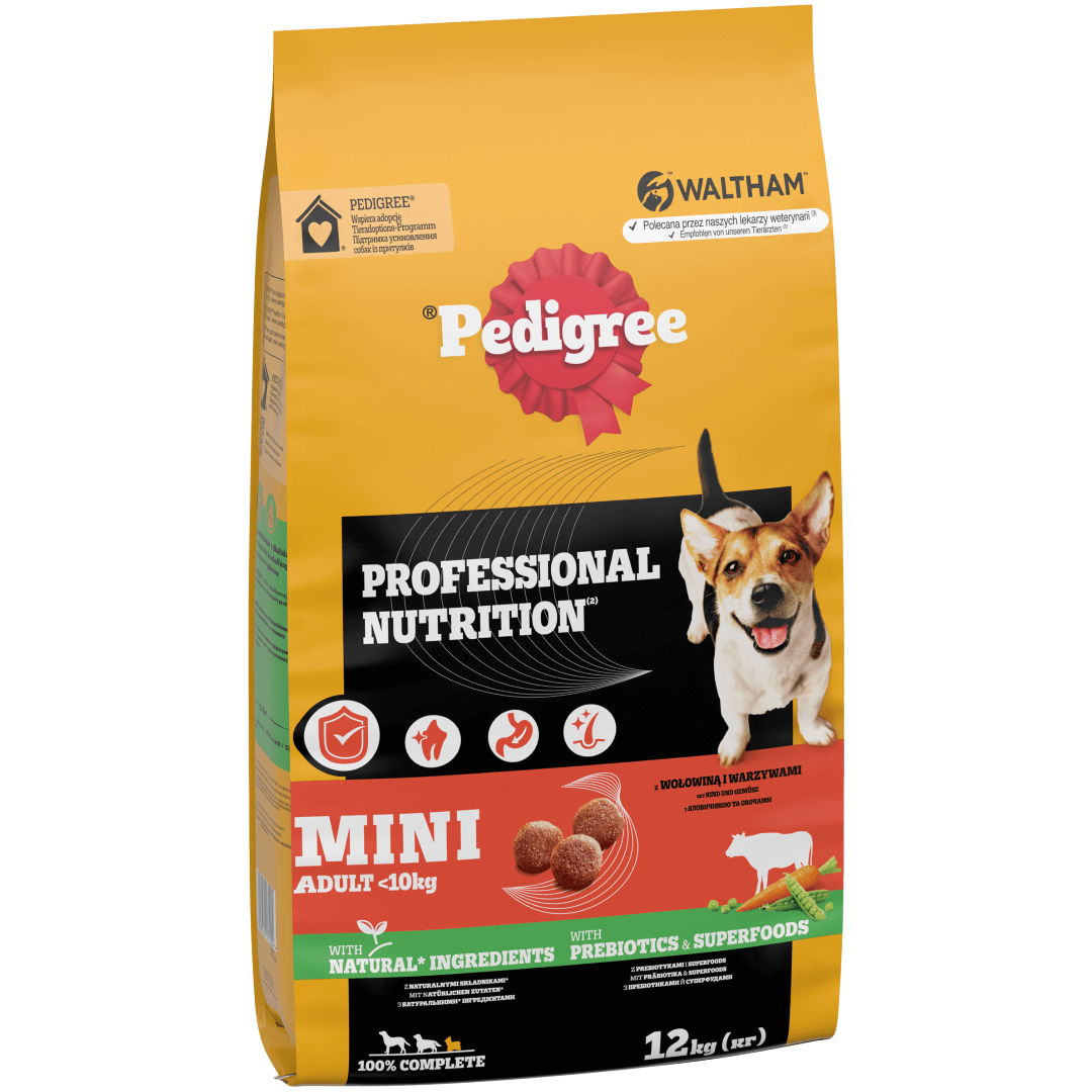 Pedigree Professional Nutrition Adult Sucha Karma Dla Psów Małych Ras Z Wołowiną I Warzywami