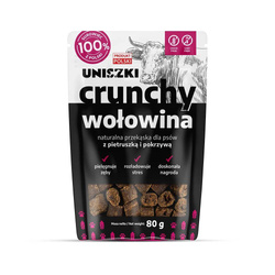 Uniszki Crunchy Wołowina Naturalny Przysmak Gryzak Dla Psa 80g