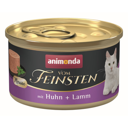 Animonda Vom Feinsten Mousse Adult 6x85g Mokra Karma dla Kota z Kurczakiem i Jagnięciną