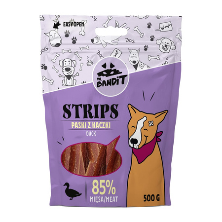 Mr Bandit STRIPS Paski z kaczki 500g - naturalny przysmak dla psa