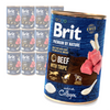 Brit Premium by Nature Adult Mokra Karma Dla Psa Wołowina Z Flakami 12x400g