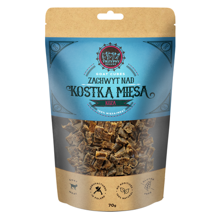 Przysmak Dla Psa Happy Snacky Zachwyt Nad Kostką Mięsa Z Kozy 70g 100% Mięsa