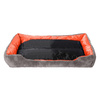 Legowisko Dla Psa XL - 80x60 cm Pomarańczowe Pluszowe Prostokątne