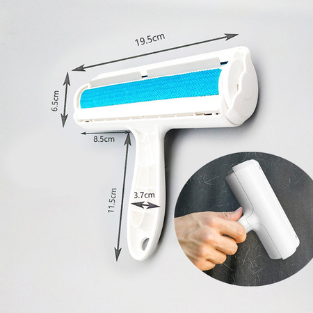 SZCZOTKA wałek rolka DO CZYSZCZENIA Z SIERŚCI Psa Niebieska