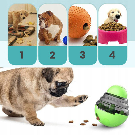 Zabawka Dla Psa Z Dozownikiem Karmy Interaktywna Zielona 10x12cm