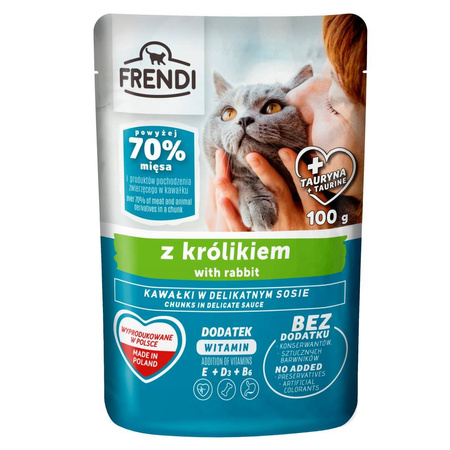 Frendi Mokra Karma Dla Kota Mix Smaków W Sosie 12x100g Ryba Indyk Kurczak Jagnięcina Królik