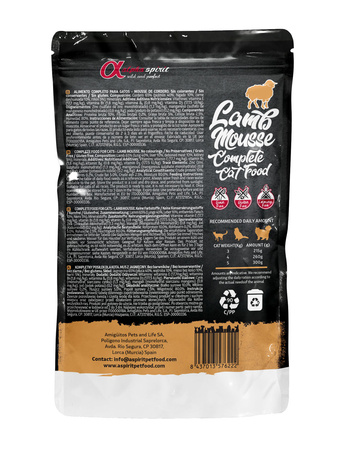 Alpha Spirit Lamb Mousse 85g Mus z Jagnięciny Saszetka - Karma Mokra dla Kotów